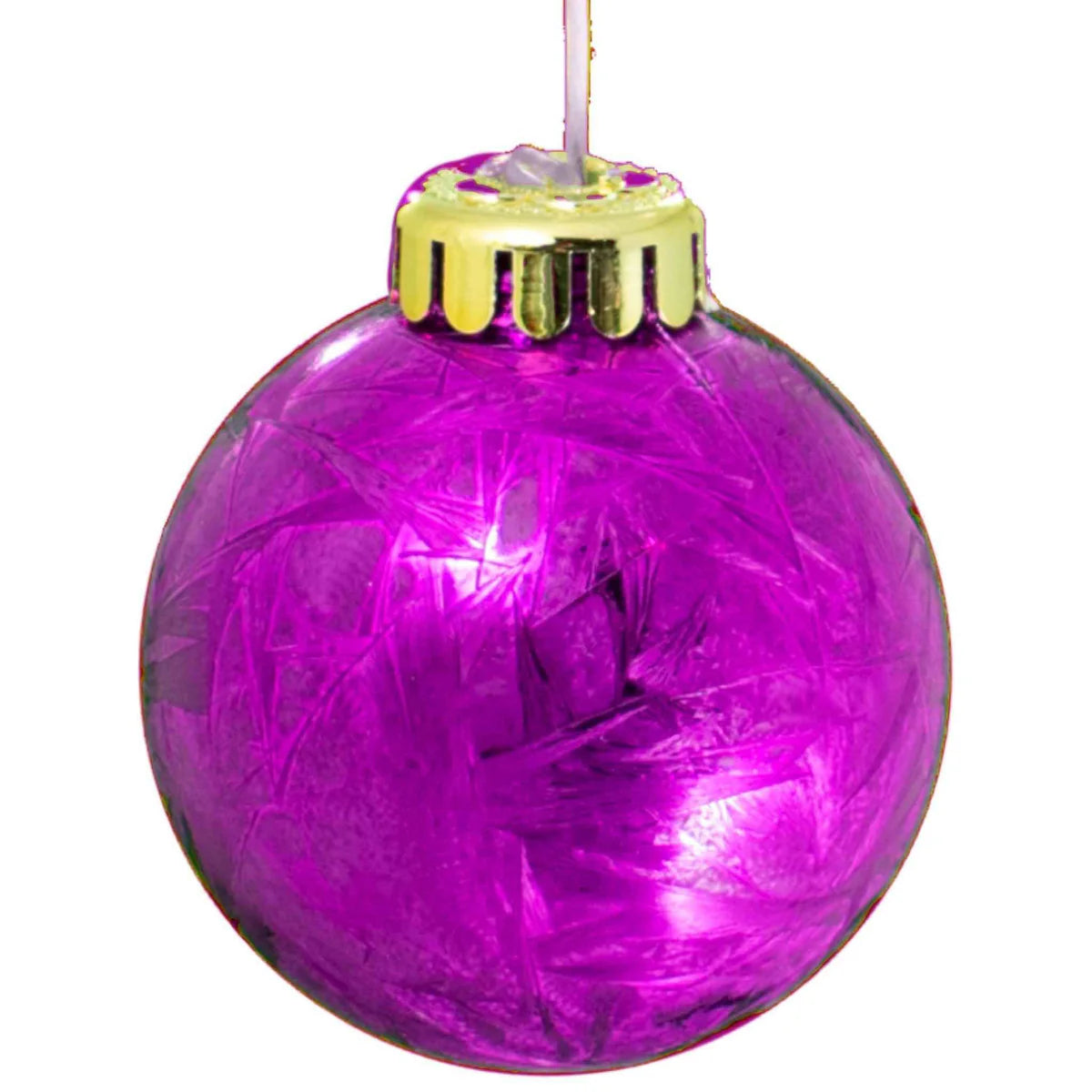 FUSCIA PINK BALL ORNAMENTS