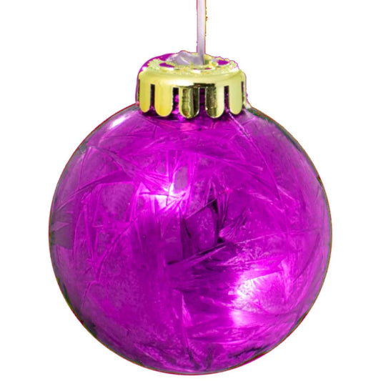 FUSCIA PINK BALL ORNAMENTS