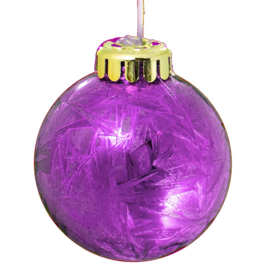 FUSCIA PURPLE BALL ORNAMENTS