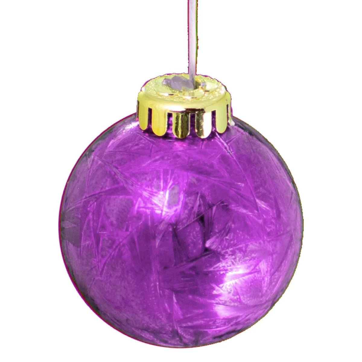 FUSCIA PURPLE BALL ORNAMENTS