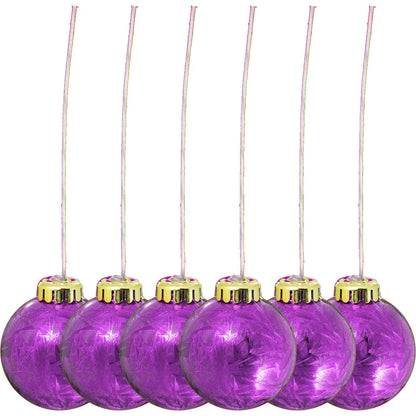FUSCIA PURPLE BALL ORNAMENTS