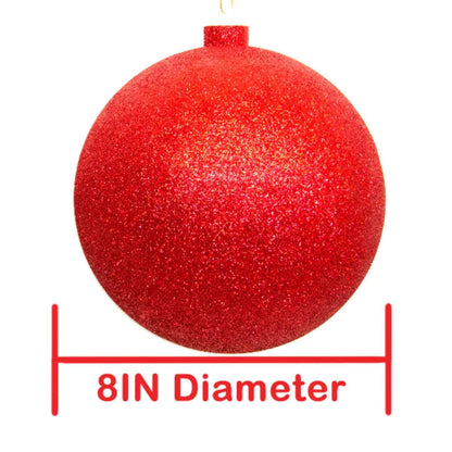 GLITTER RED BALL ORNAMENTS