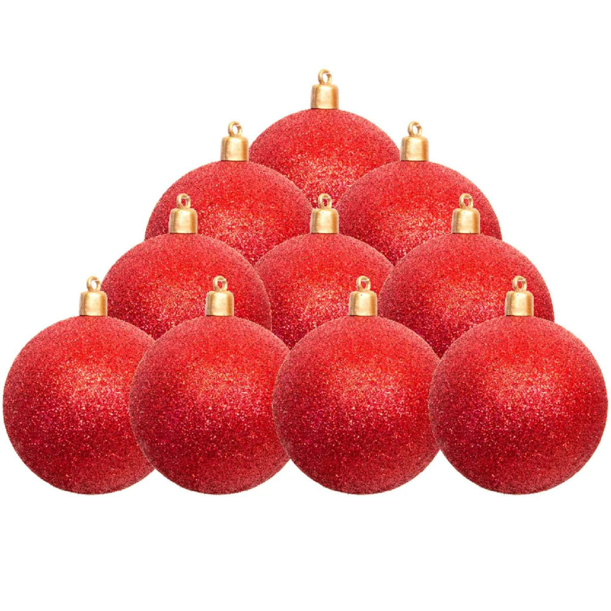 GLITTER RED BALL ORNAMENTS