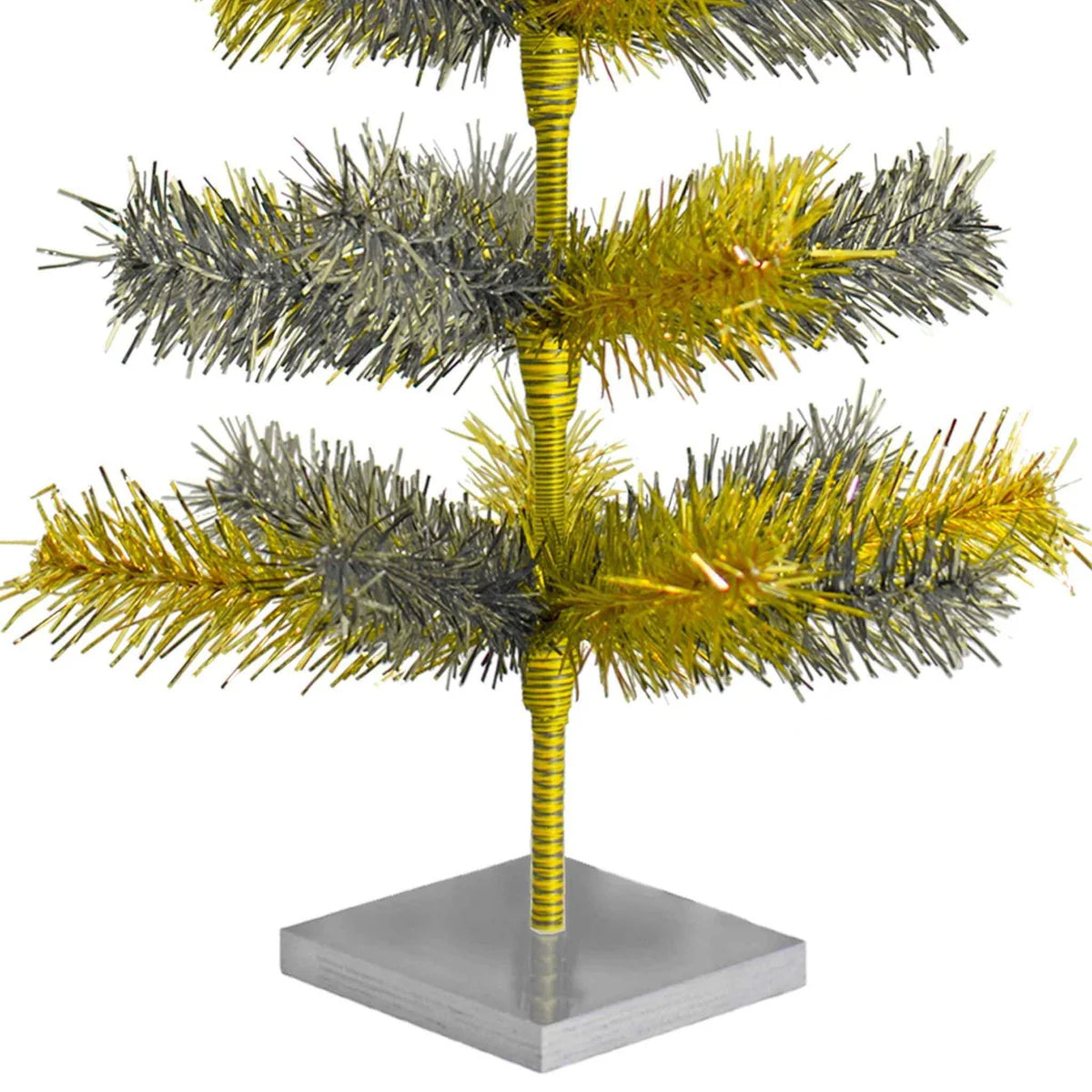 GOLD & SILVER MIXED TINSEL CHRISTMAS TREE