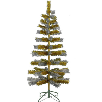 GOLD & SILVER MIXED TINSEL CHRISTMAS TREE