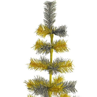 GOLD & SILVER MIXED TINSEL CHRISTMAS TREE