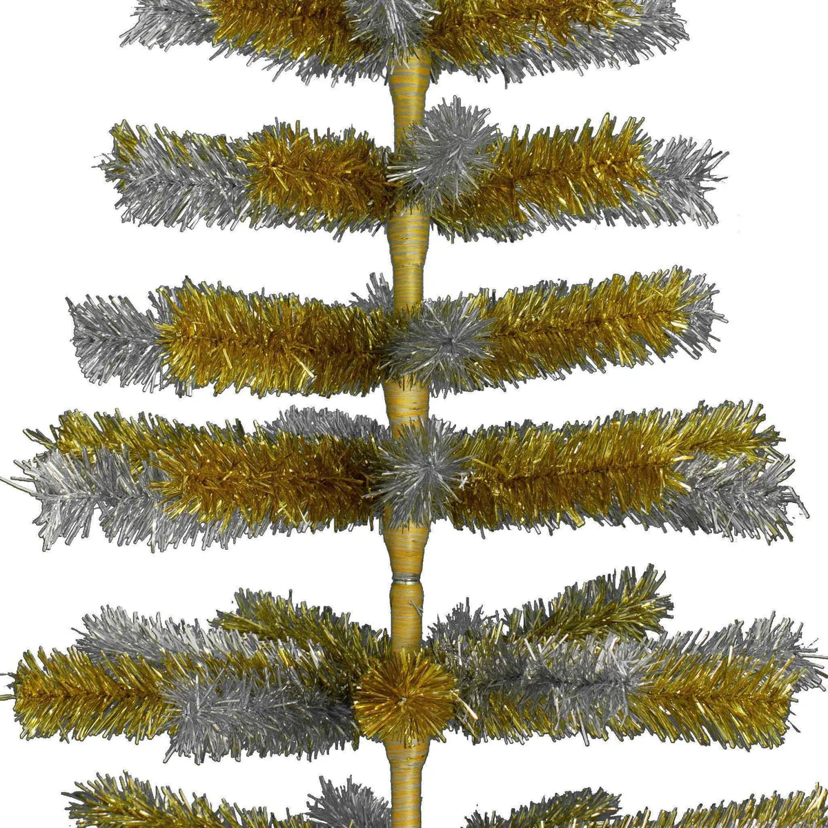 GOLD & SILVER MIXED TINSEL CHRISTMAS TREE