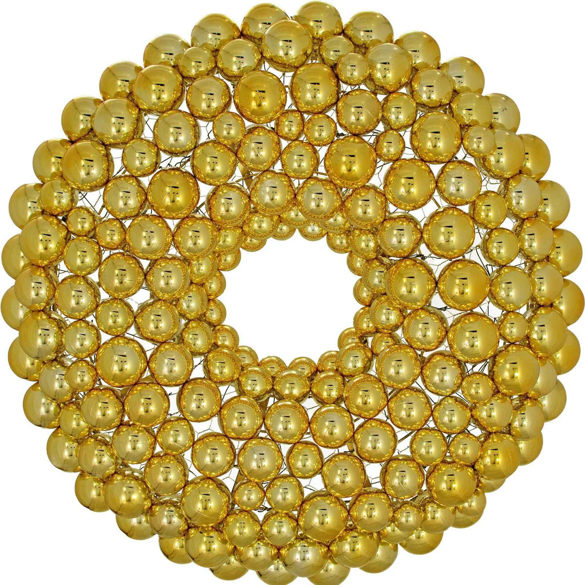GOLD BALL ORNAMENT WREATH