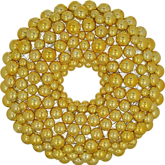 GOLD BALL ORNAMENT WREATH