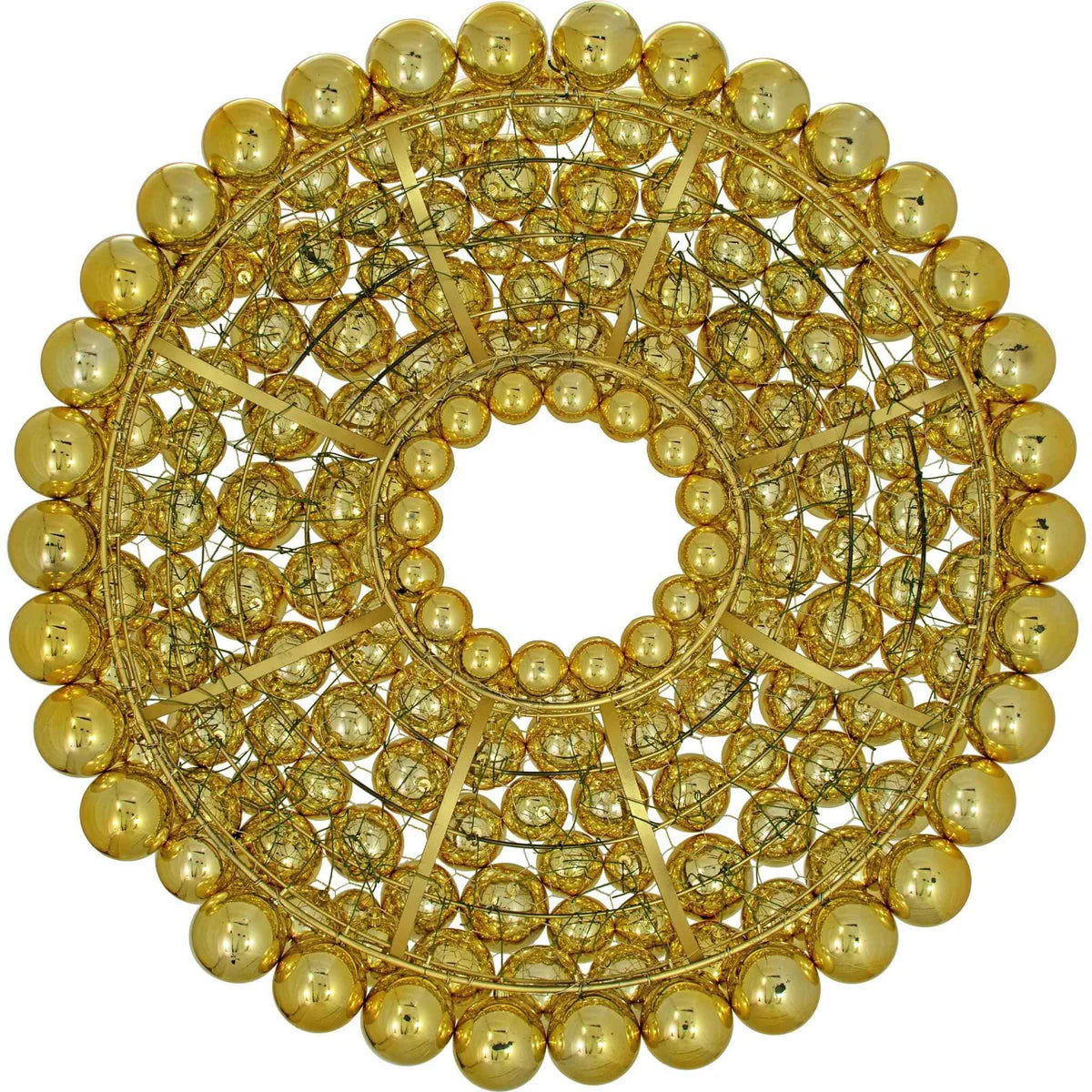 GOLD BALL ORNAMENT WREATH