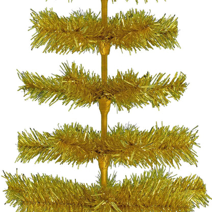 GOLD TINSEL CHRISTMAS TREE