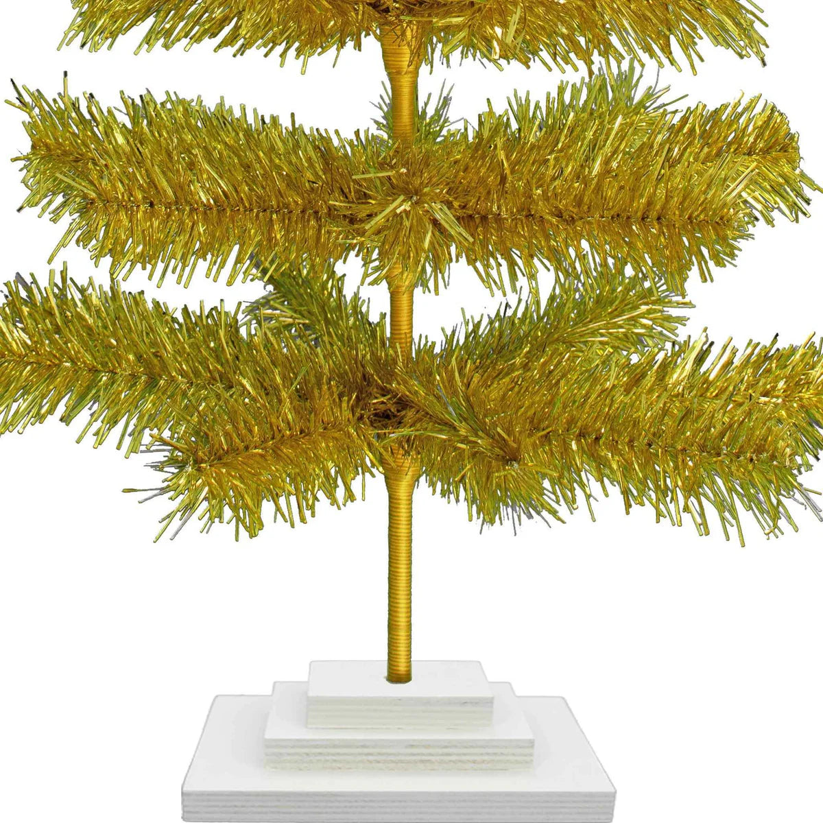 GOLD TINSEL CHRISTMAS TREE
