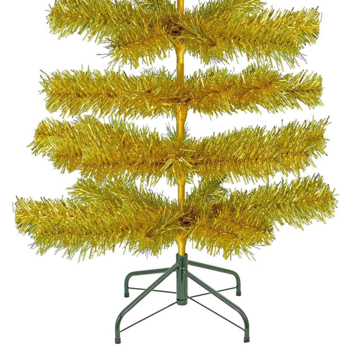 GOLD TINSEL CHRISTMAS TREE