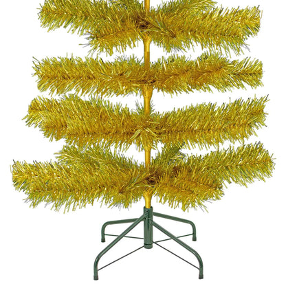 GOLD TINSEL CHRISTMAS TREE