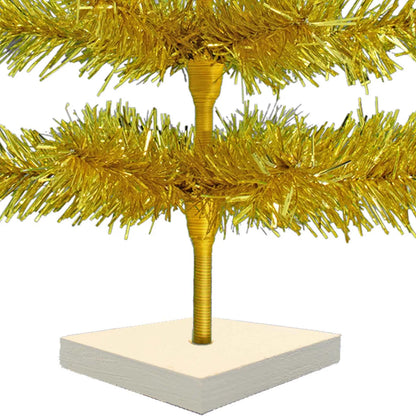 GOLD TINSEL CHRISTMAS TREE