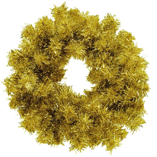 GOLD TINSEL CHRISTMAS WREATHS