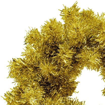 GOLD TINSEL CHRISTMAS WREATHS