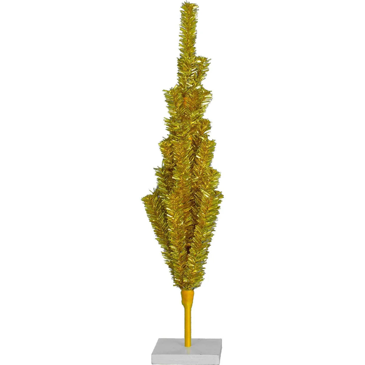 GOLD TINSEL TREE WITH 1IN THIN BRUSH