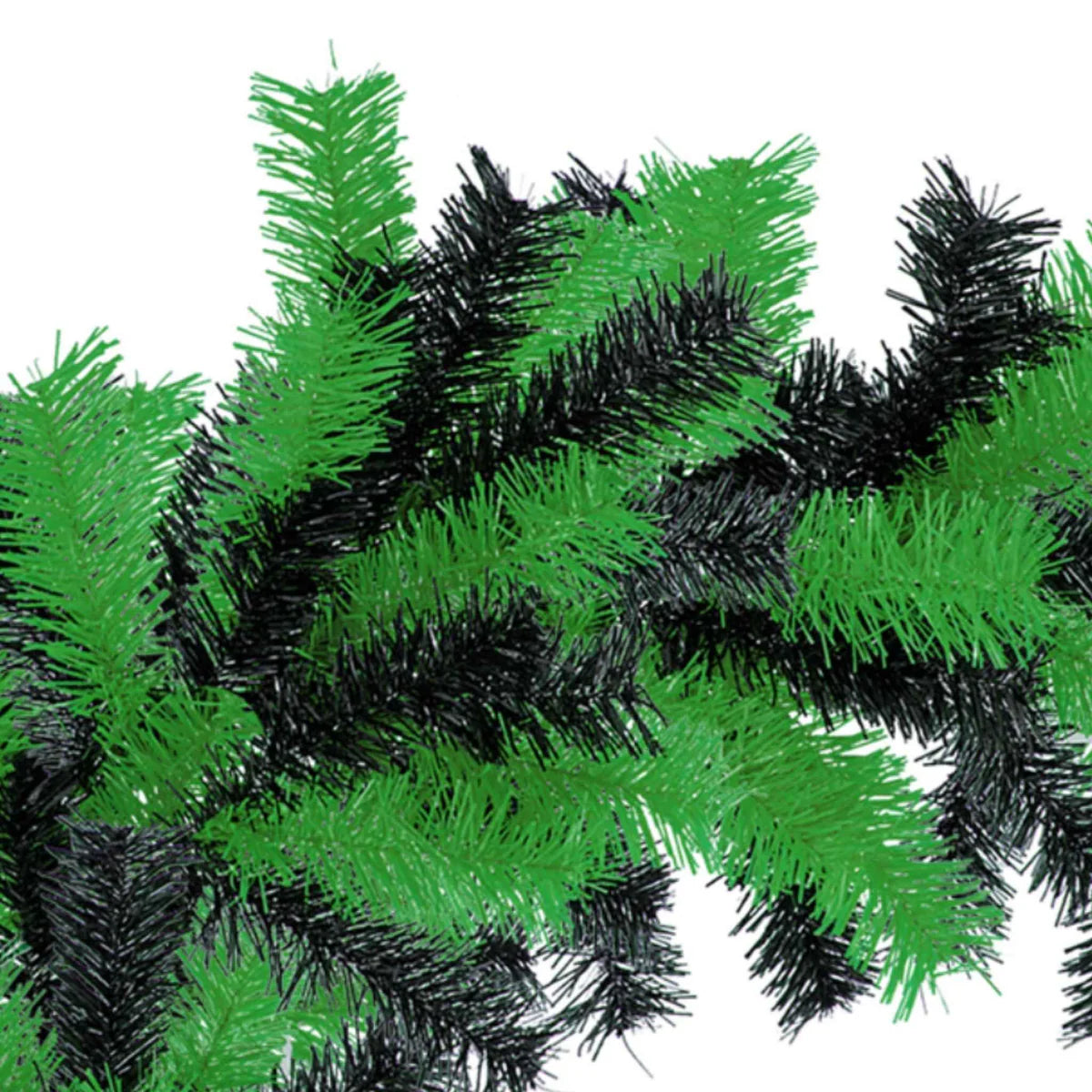 GREEN AND BLACK TINSEL CHRISTMAS WREATHS