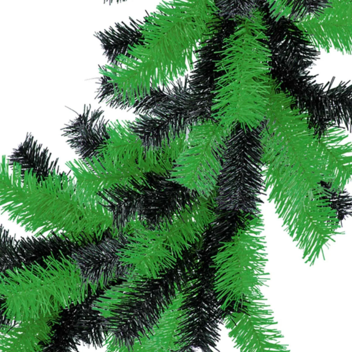 GREEN AND BLACK TINSEL CHRISTMAS WREATHS