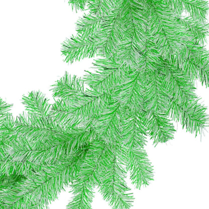 GREEN AND WHITE TINSEL CHRISTMAS WREATHS