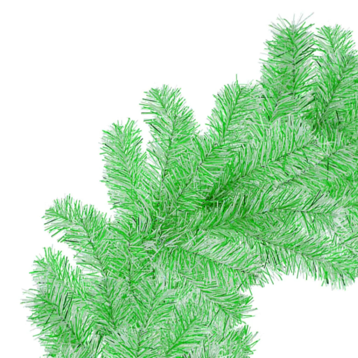GREEN AND WHITE TINSEL CHRISTMAS WREATHS