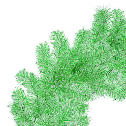 GREEN AND WHITE TINSEL CHRISTMAS WREATHS