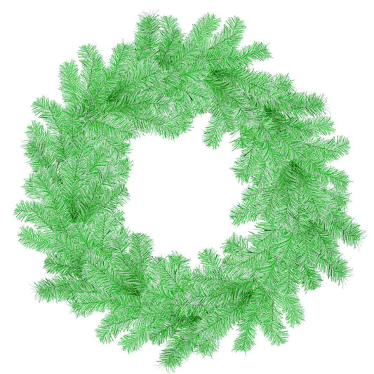 GREEN AND WHITE TINSEL CHRISTMAS WREATHS