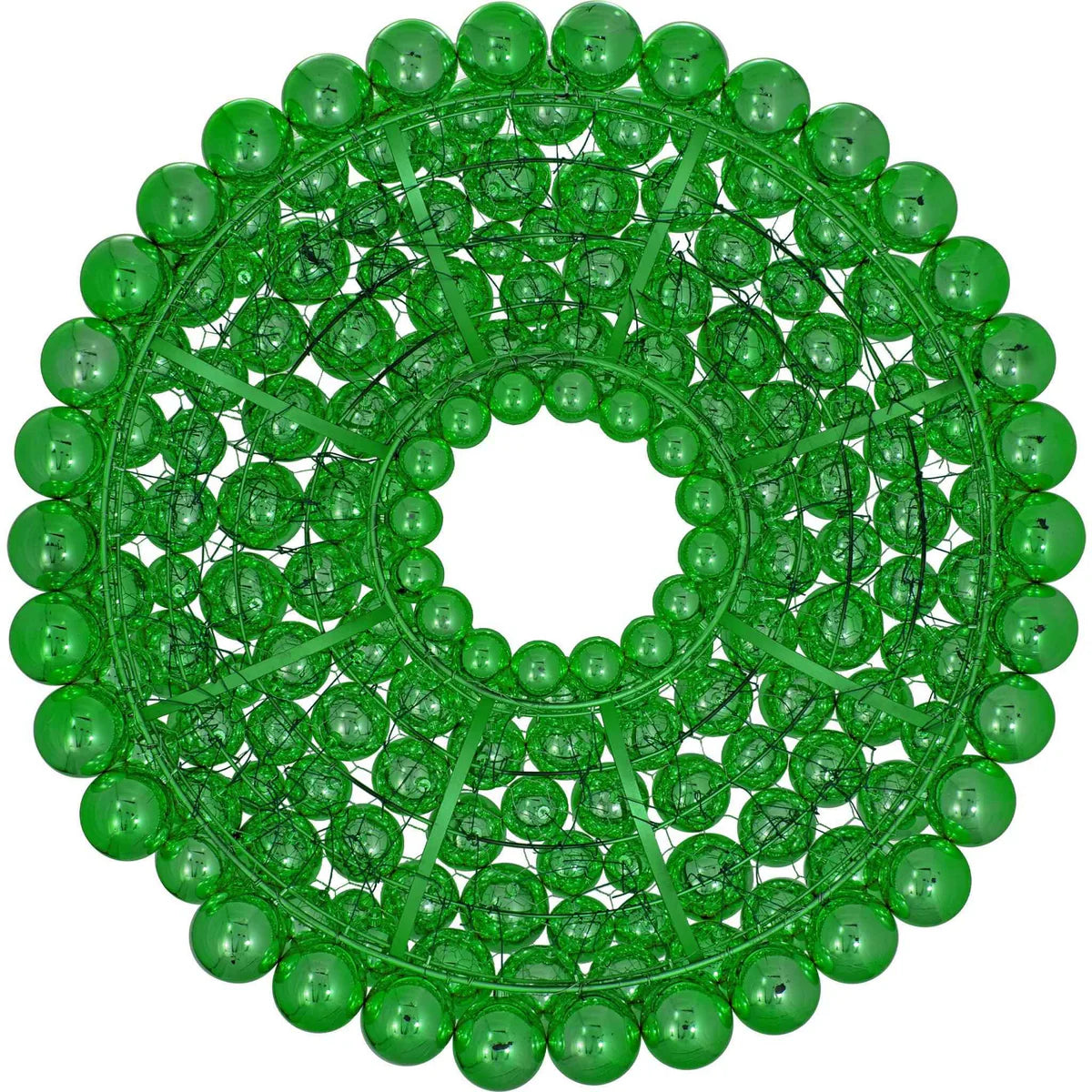 GREEN BALL ORNAMENT WREATH