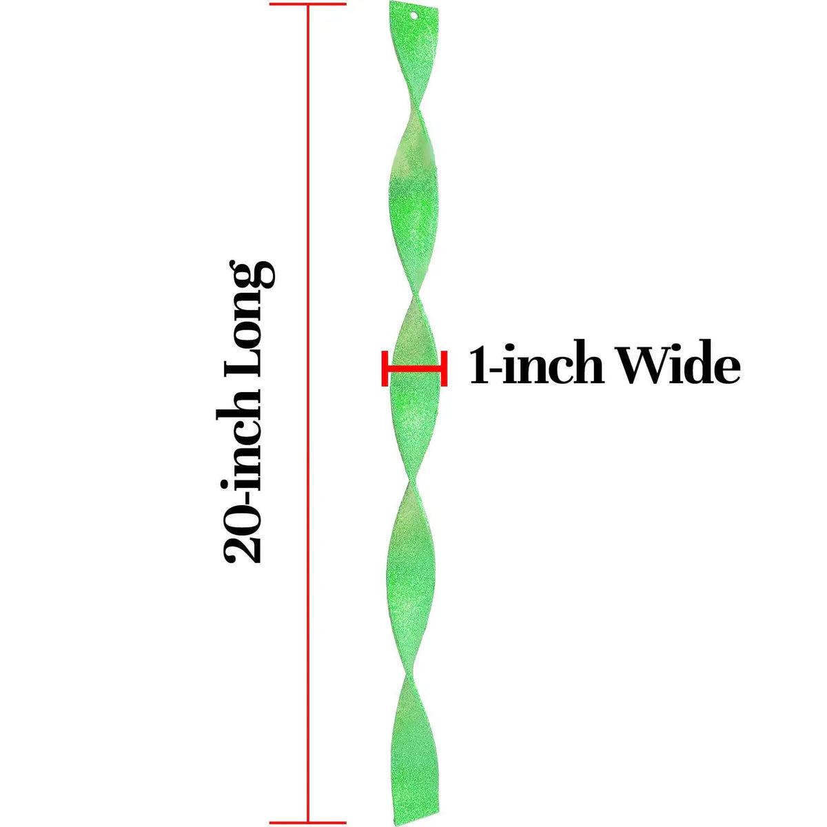 GREEN GLITTER ICICLE FINIALS