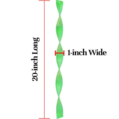 GREEN GLITTER ICICLE FINIALS