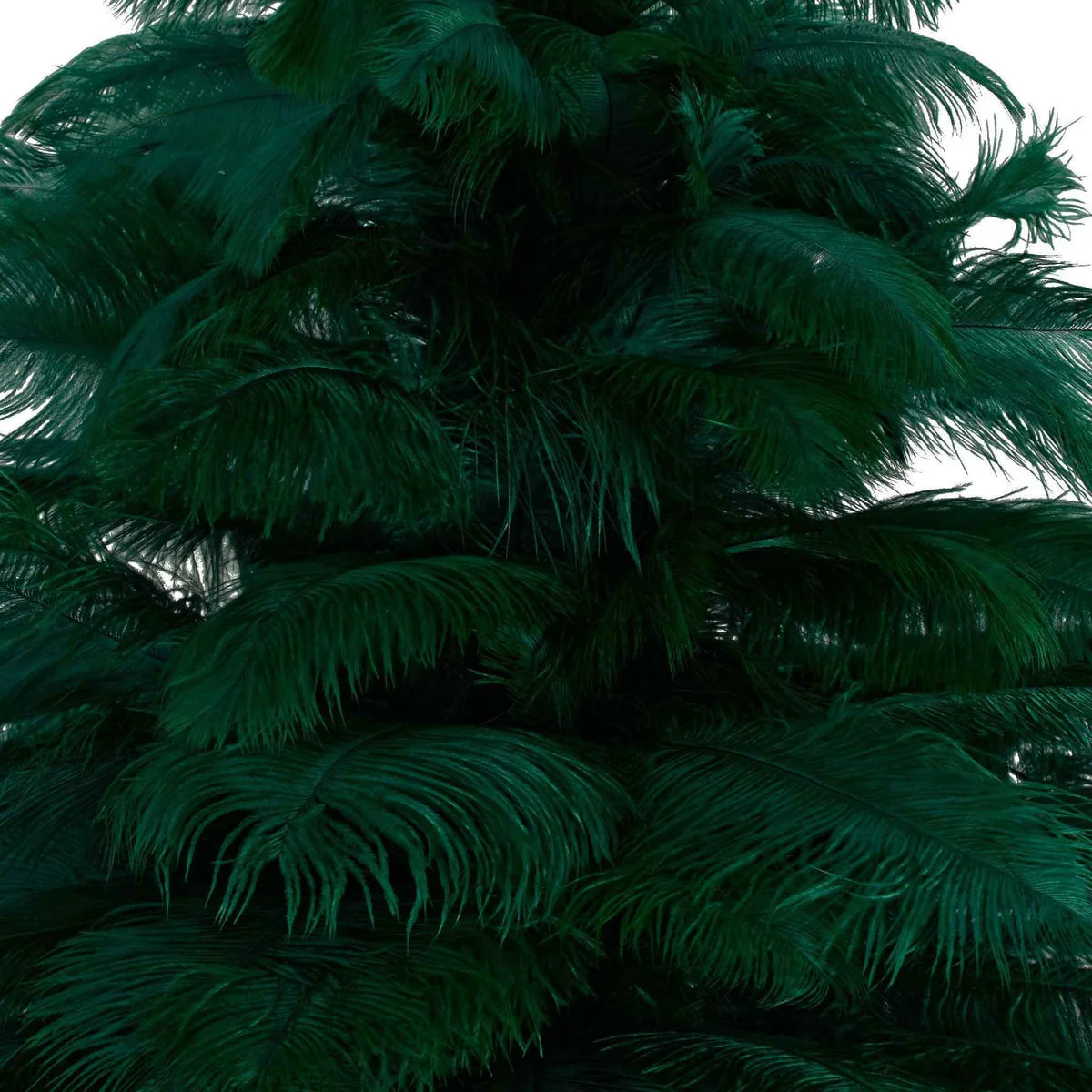 GREEN OSTRICH FEATHER CHRISTMAS TREE
