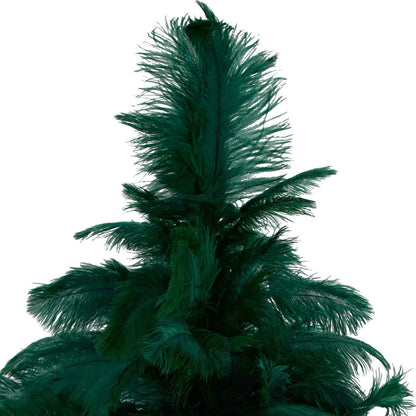 GREEN OSTRICH FEATHER CHRISTMAS TREE