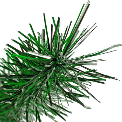 GREEN, SILVER, & BLACK TINSEL GARLAND