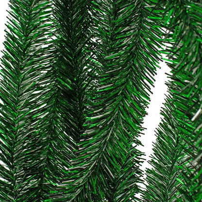 GREEN, SILVER, & BLACK TINSEL GARLAND