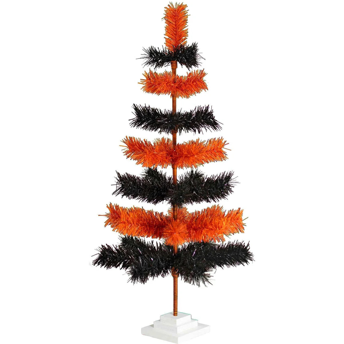 HALLOWEEN LAYERED TINSEL CHRISTMAS TREE