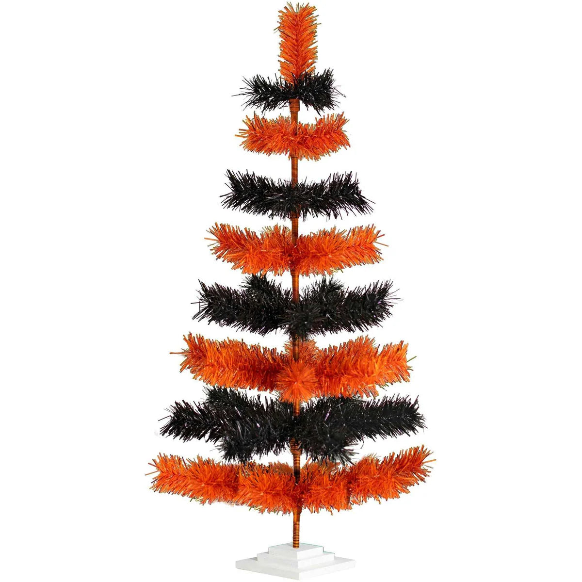 HALLOWEEN LAYERED TINSEL CHRISTMAS TREE