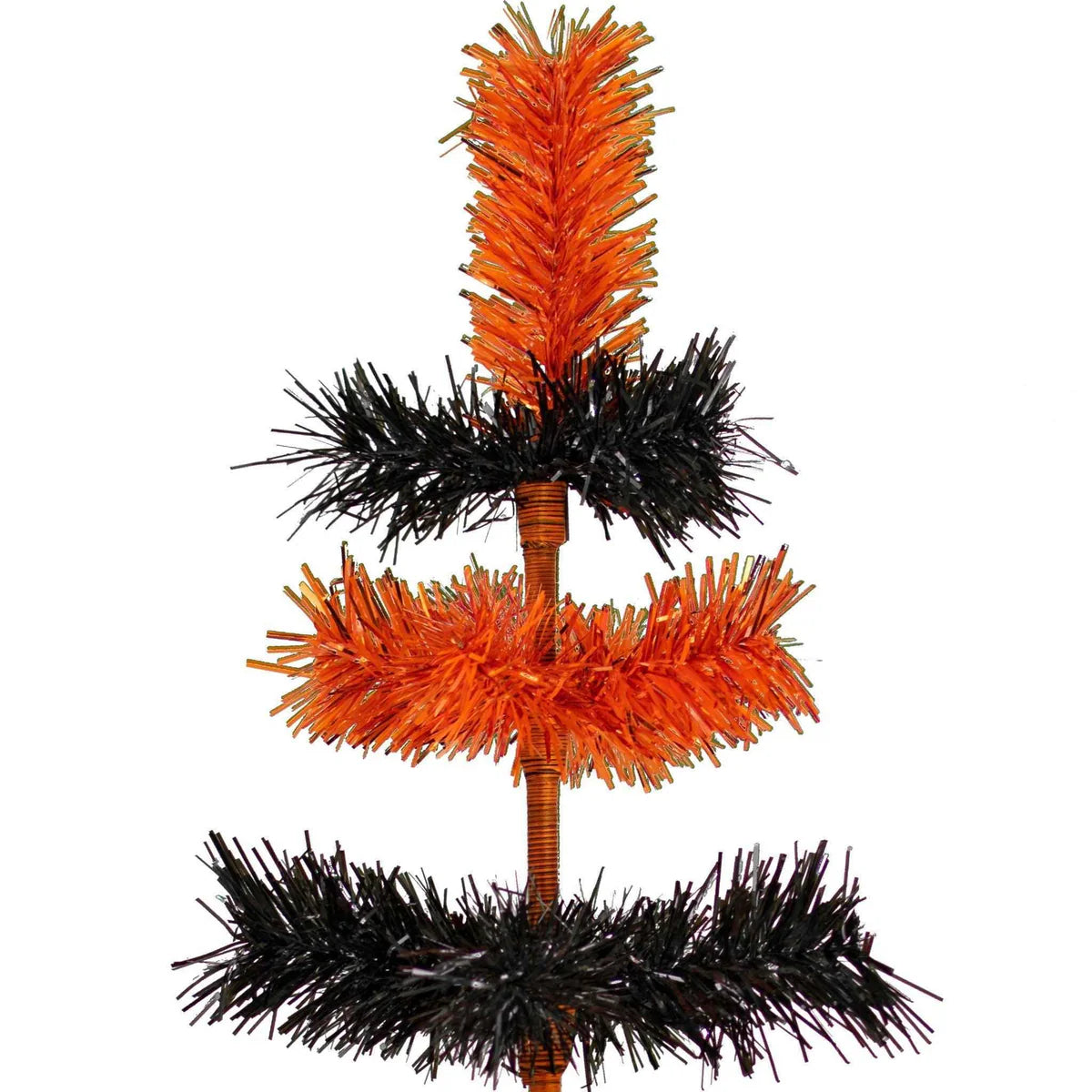 HALLOWEEN LAYERED TINSEL CHRISTMAS TREE