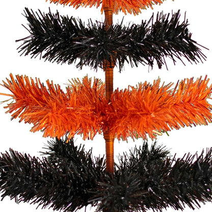 HALLOWEEN LAYERED TINSEL CHRISTMAS TREE