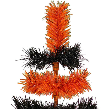 HALLOWEEN LAYERED TINSEL CHRISTMAS TREE