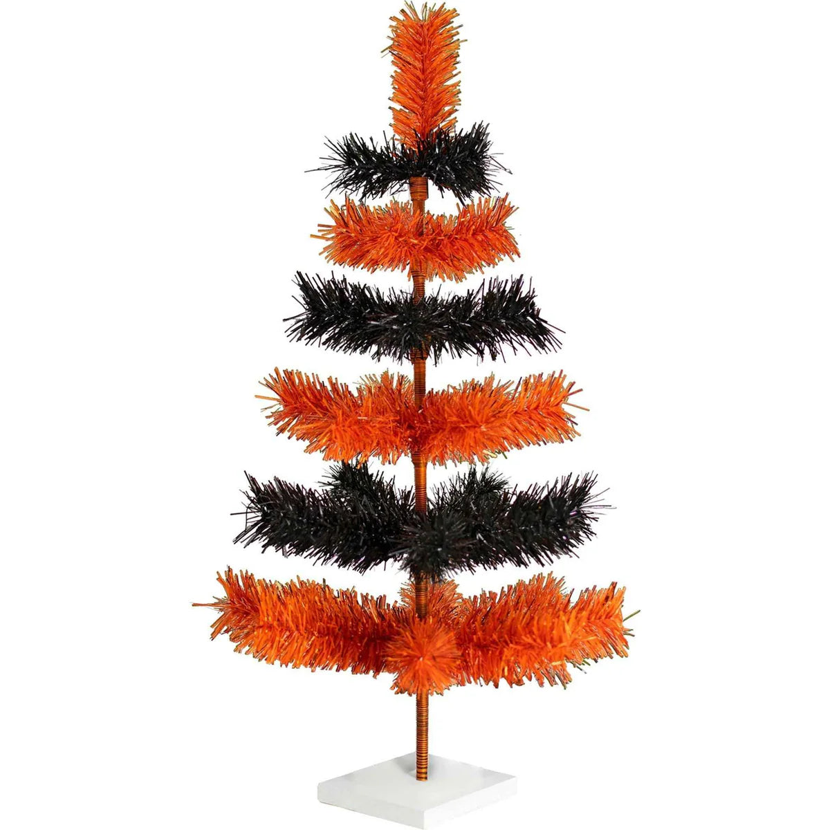HALLOWEEN LAYERED TINSEL CHRISTMAS TREE