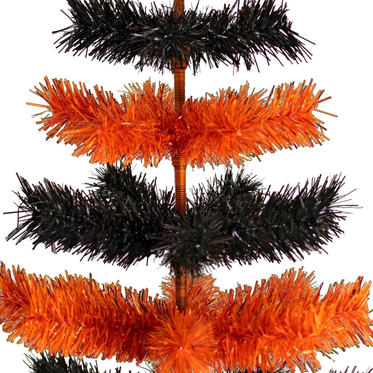 HALLOWEEN LAYERED TINSEL CHRISTMAS TREE