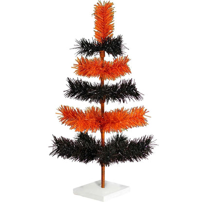 HALLOWEEN LAYERED TINSEL CHRISTMAS TREE
