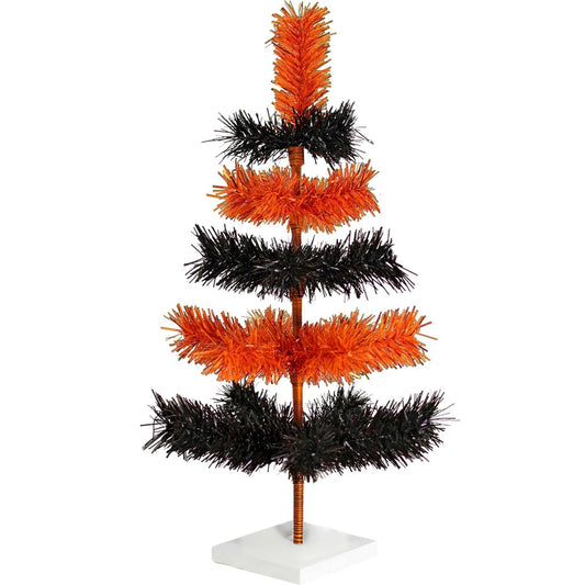 HALLOWEEN LAYERED TINSEL CHRISTMAS TREE