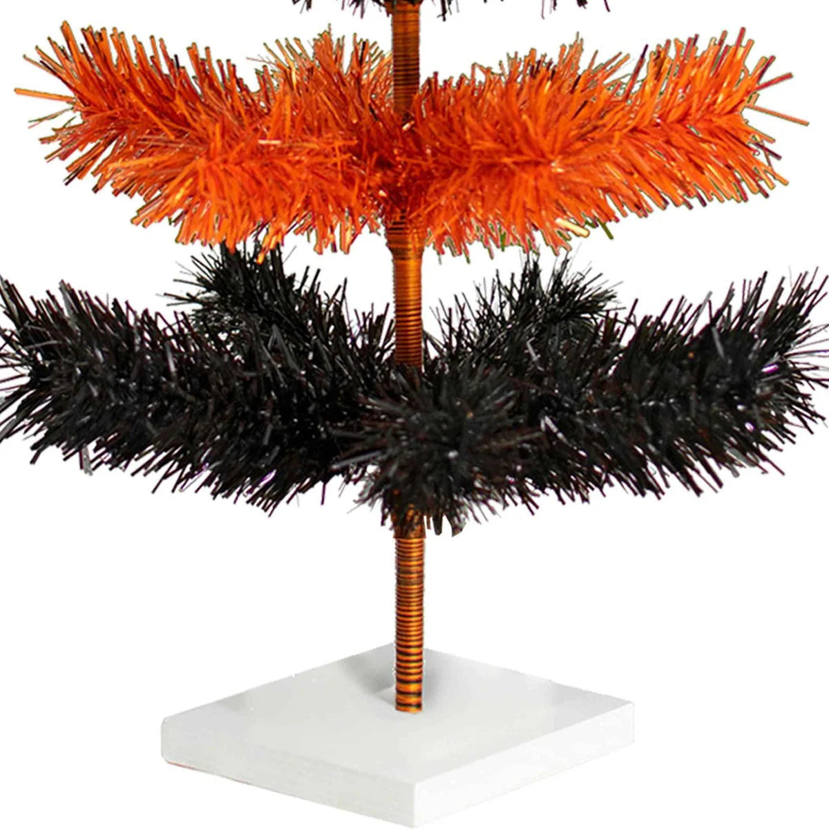 HALLOWEEN LAYERED TINSEL CHRISTMAS TREE