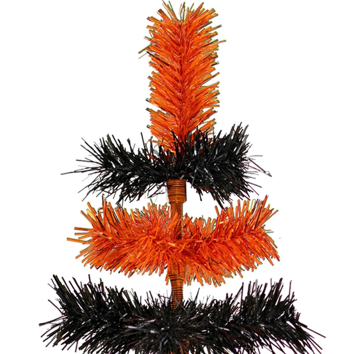HALLOWEEN LAYERED TINSEL CHRISTMAS TREE