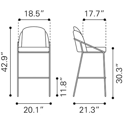 JAMBI BARSTOOL IVORY
