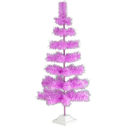 LAVENDER TINSEL CHRISTMAS TREE