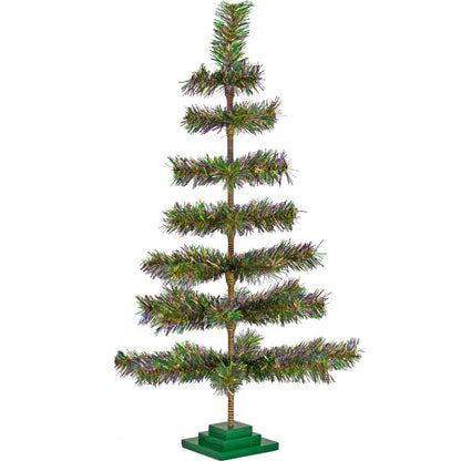 MARDI GRAS FIREWORK TINSEL CHRISTMAS TREE