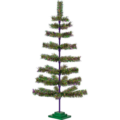 MARDI GRAS FIREWORK TINSEL CHRISTMAS TREE